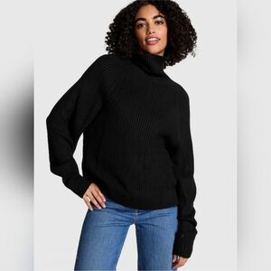 *SOLD* PINK Victoria's Secret Black Cowl Neck Sweater